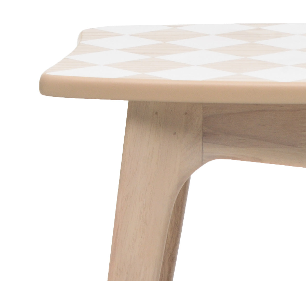 Philos Modern Checker Side Table - Small End Table for Living Room, Bedroom, or Office - Stylish Nightstand with Storage Shelf