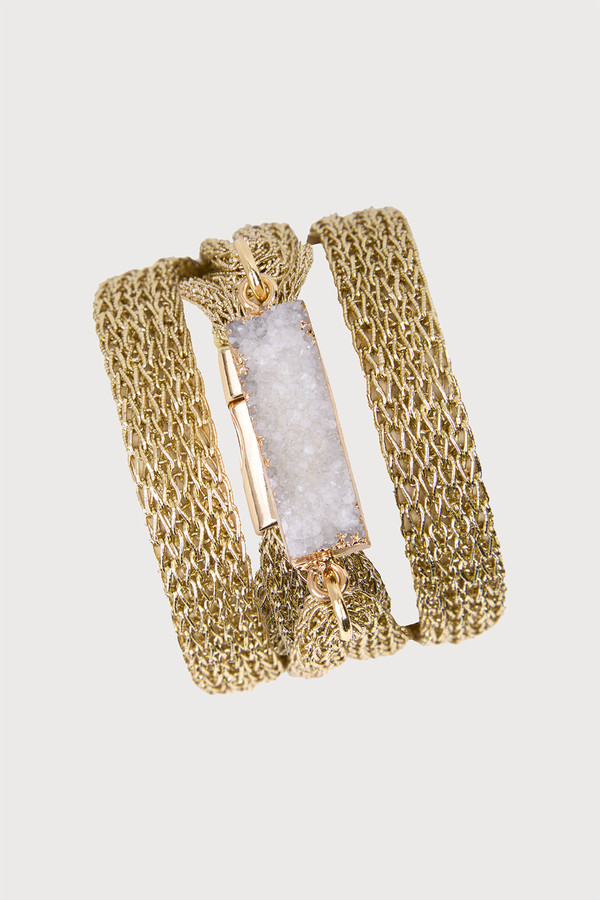 Natural Stone Gold Bracelet for Women - Genuine Gemstone Beaded Jewelry for Healing & Fashion - Perfect for Meditation, Yoga & Everyday Wear