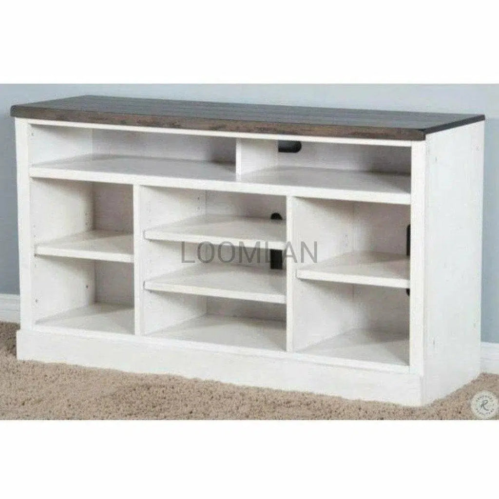 55 Inch Black TV Stand with Shelves - Modern Entertainment Center for Living Room, Bedroom & Home Theater