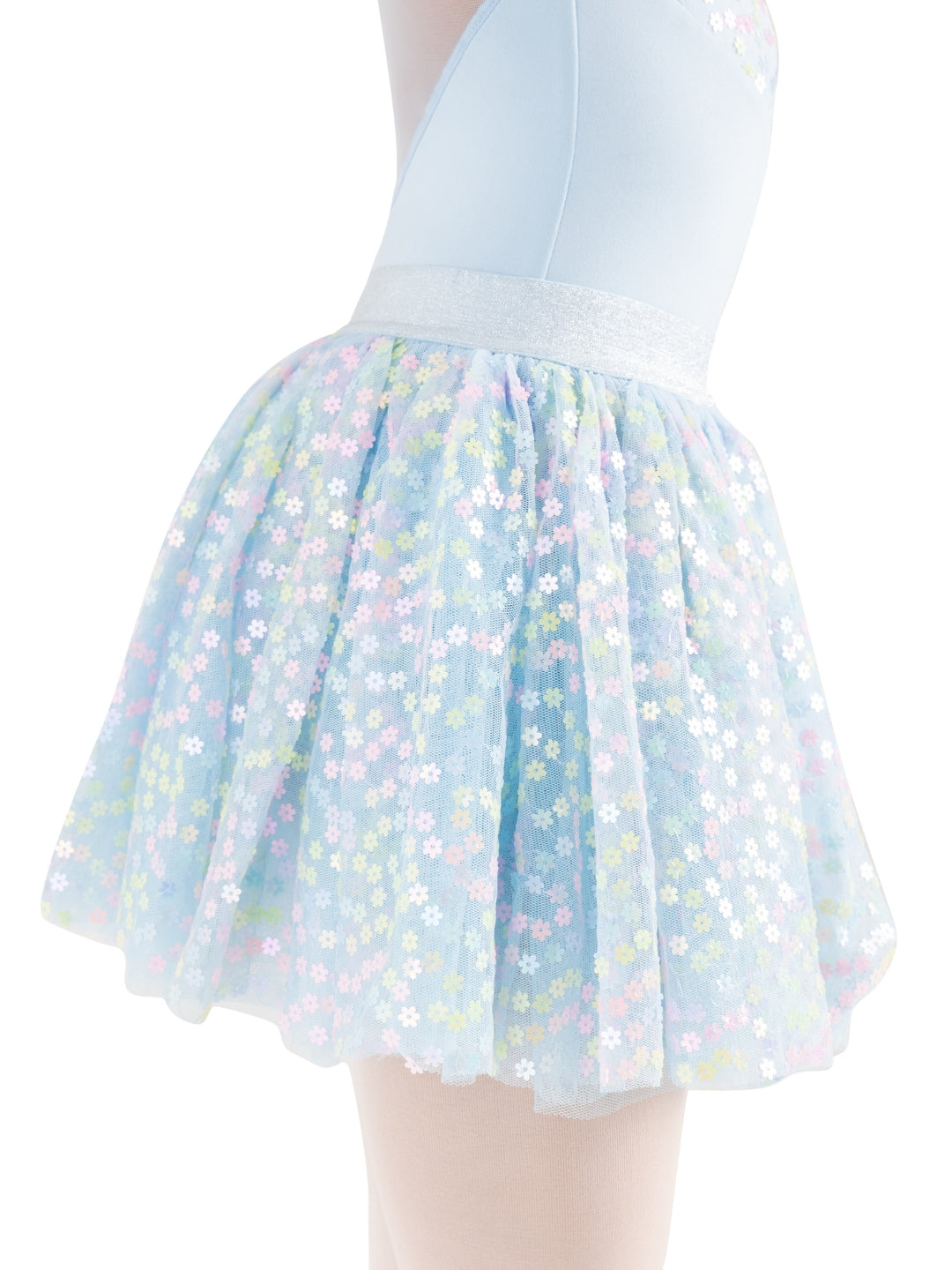 12226C Flower Fairy Glimmer Tutu Skirt for Girls - Sparkly Ballet Dance Skirt with Floral Design - Perfect for Ballet Recitals, Dance Performances & Fairy Costumes