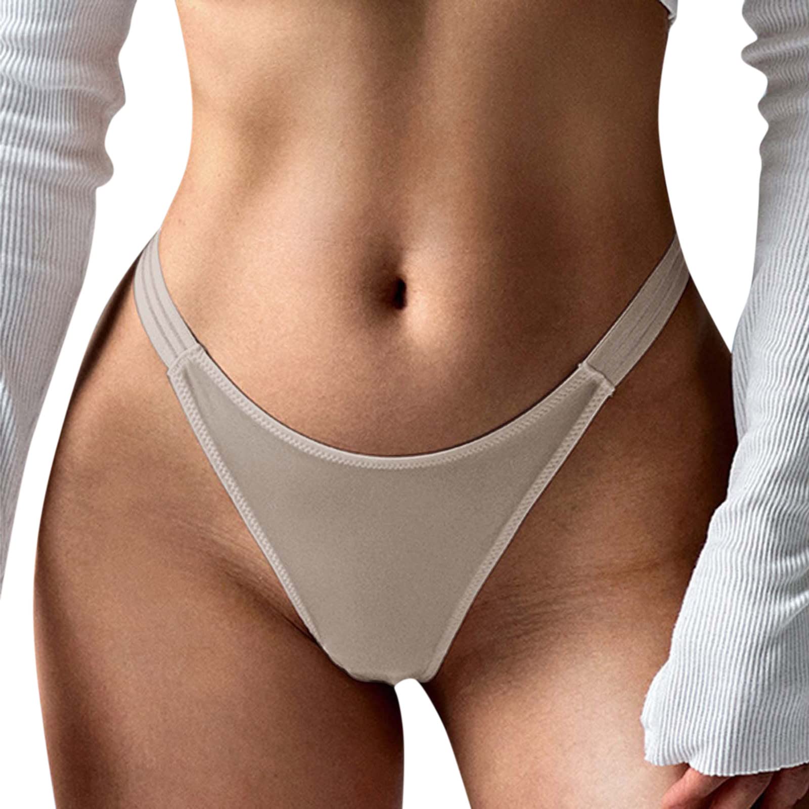 Sexy Lace Thong Panties for Women - Seamless Comfortable Cotton Underwear - 3 Pack Low Rise Bikini Briefs - Perfect for Date Night, Beach Wear & Everyday Comfort