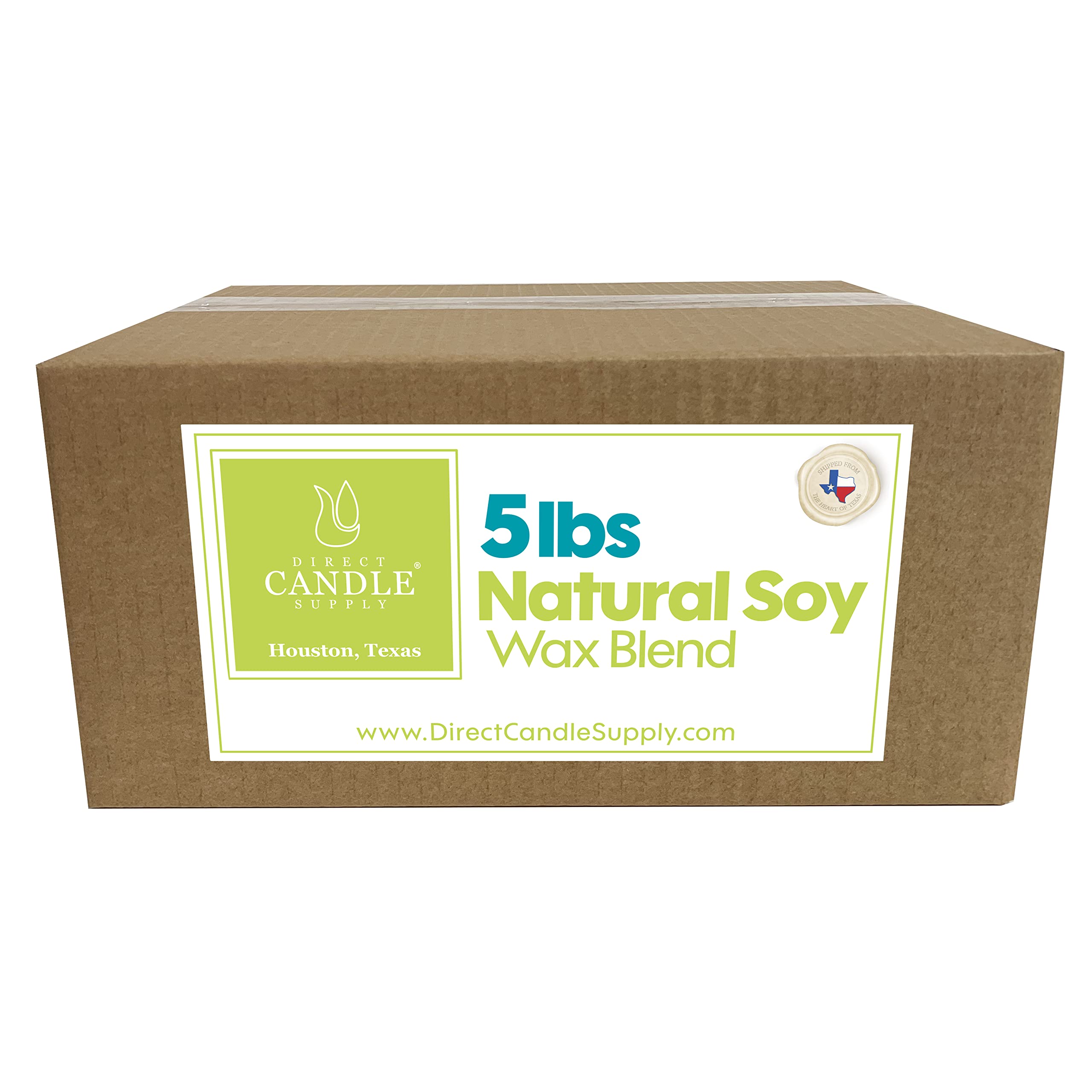 Premium 5lb Soy Wax Slab for Candle Making - Natural, Smooth Blend with High Fragrance Load Capacity | Ideal for DIY Scented Candles, Wax Melts & Home Fragrance Products | Perfect for Aromatherapy, Gifts & Home Decor