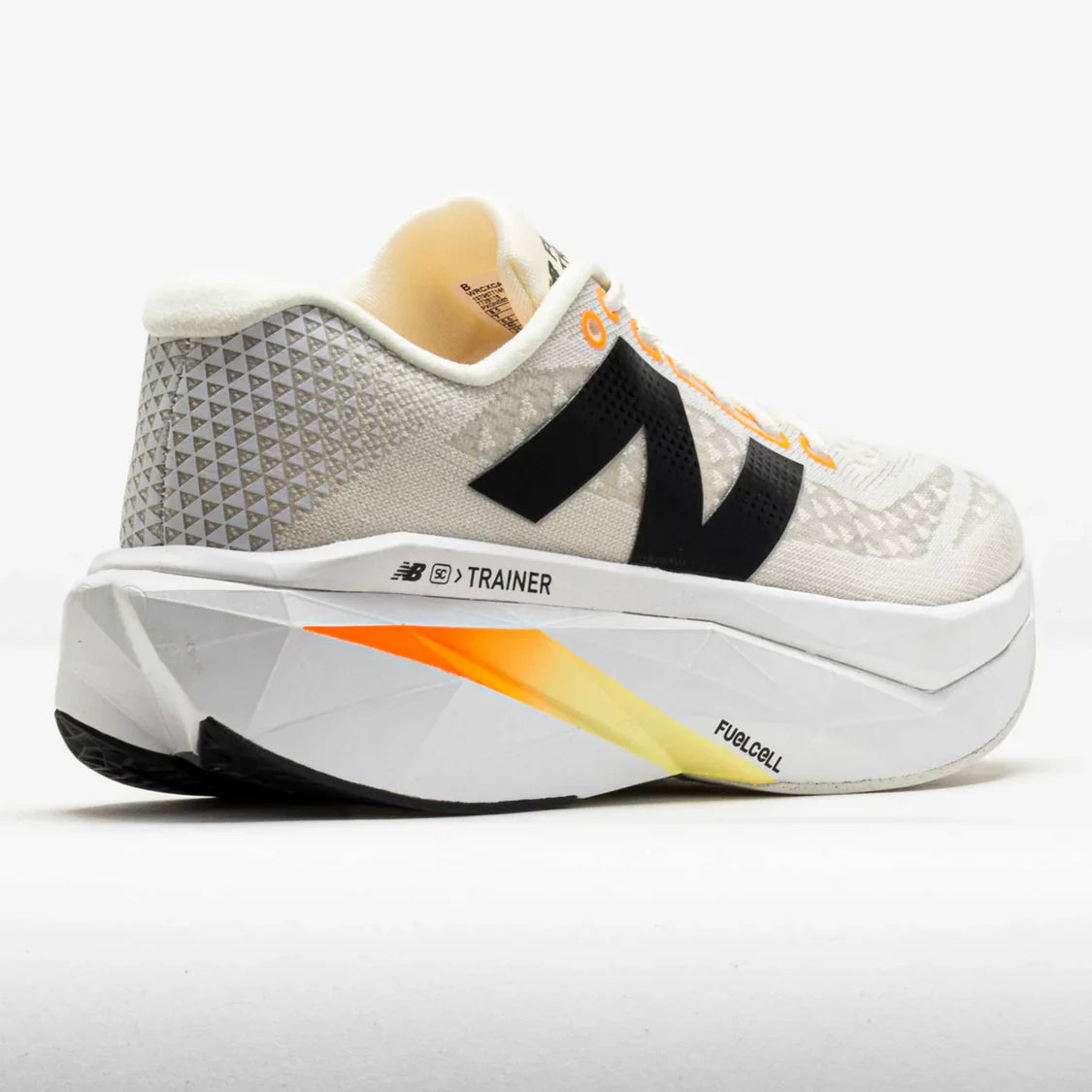 New Balance Men's FuelCell SuperComp Trainer v3 Running Shoes - Angora/Hot Mango/Black | Lightweight Cushioned Sneakers for Marathon Training & Road Running