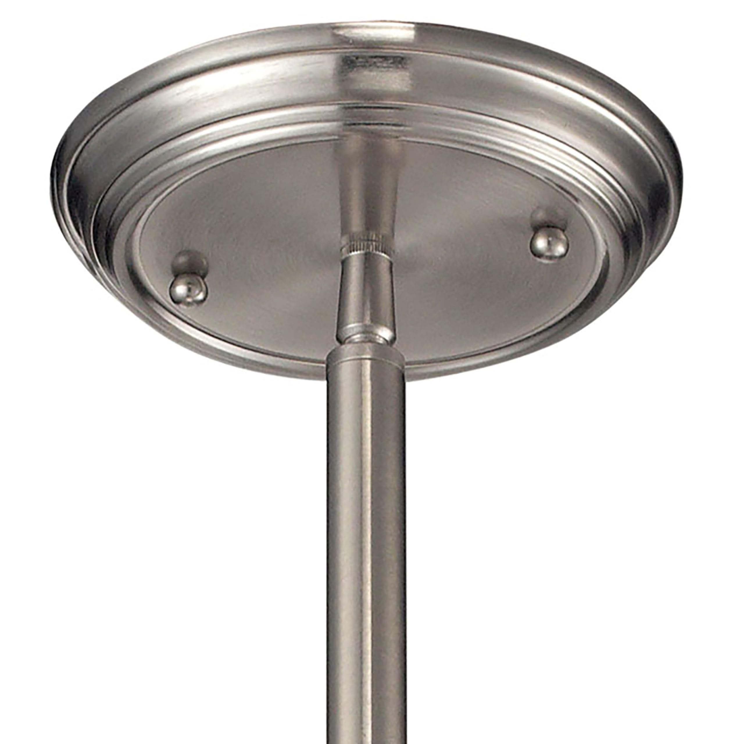 Elk Home Chadwick 1-Light Pendant Light Fixture - Satin Nickel Finish with Clear Seeded Glass Shade, Transitional Style Hanging Light for Kitchen Island, Dining Room, or Entryway