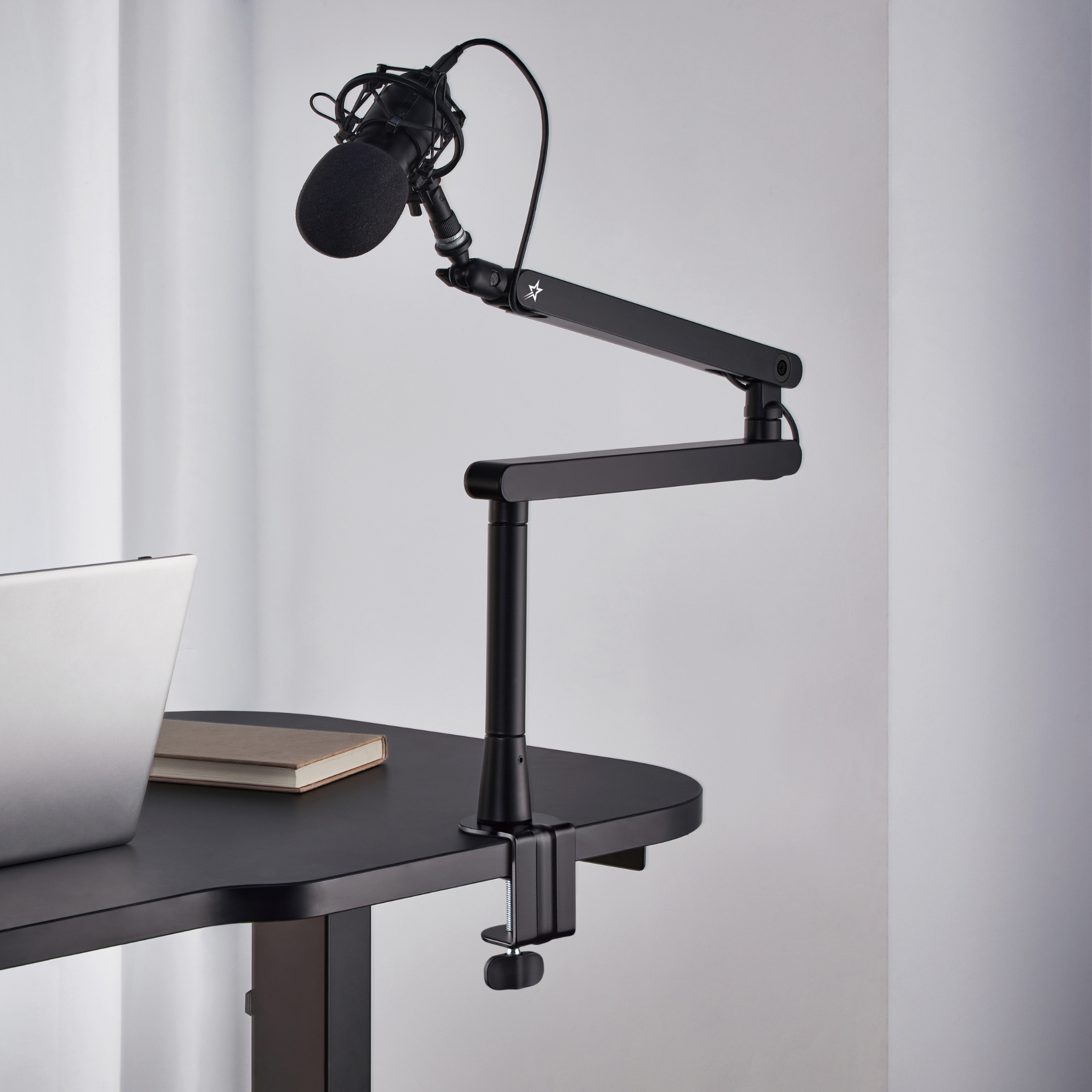 Glide Low Profile Microphone Arm - Adjustable Studio Boom Stand for Podcasting, Streaming & Voice Recording | Perfect for Home Studios & Content Creators