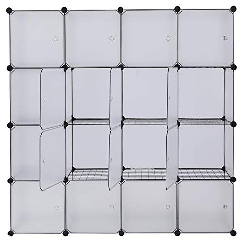 16-Cube Storage Shelf Organizer - White Bookcase, Bookshelf, Closet & Toy Cabinet - Fast 3-7 Day Delivery - Perfect for Home, Office & Kids Room Organization