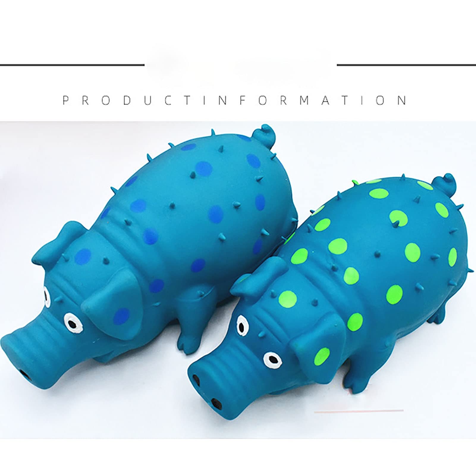 Durable Dog Chew Toy - Bite Resistant Rubber Squeaky Pig Toy for Small & Large Dogs, Interactive Puppy Play Game - Perfect for Indoor/Outdoor Playtime & Training (Green)