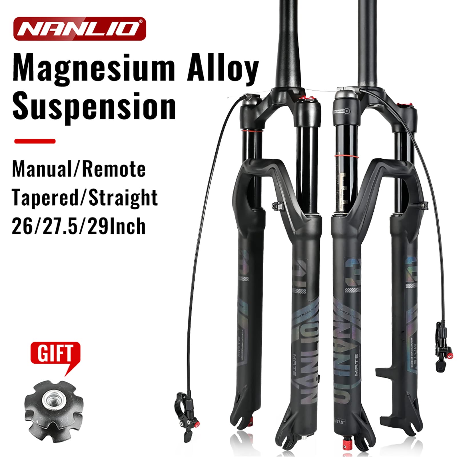 **Mate Bicycle Suspension Forks – 26/27.5/29 Inch Oil & Air MTB Fork – Rebound Adjustment – 120mm Travel – Perfect for Trail Riding & Downhill Mountain Biking**