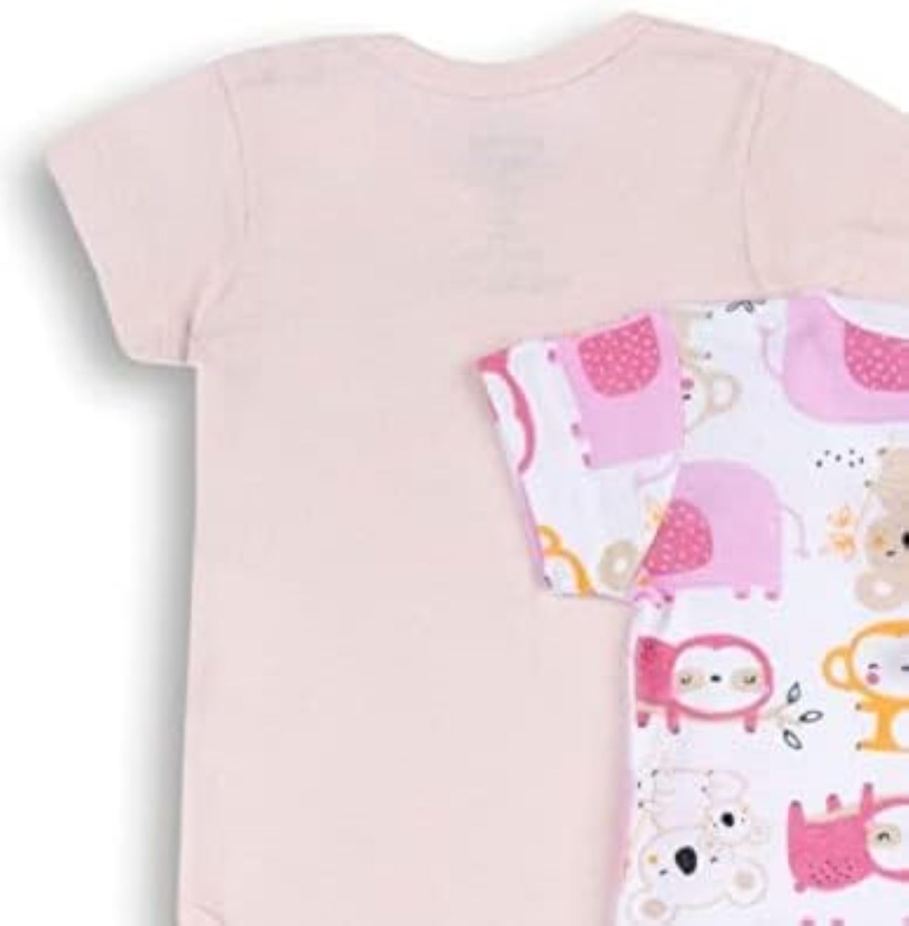 Chicco 4-Pack Unisex Cotton Short Sleeve Bodysuits for Babies 0-24 Months | Soft Comfortable Baby Onesies for Everyday Wear, Playtime & Sleep