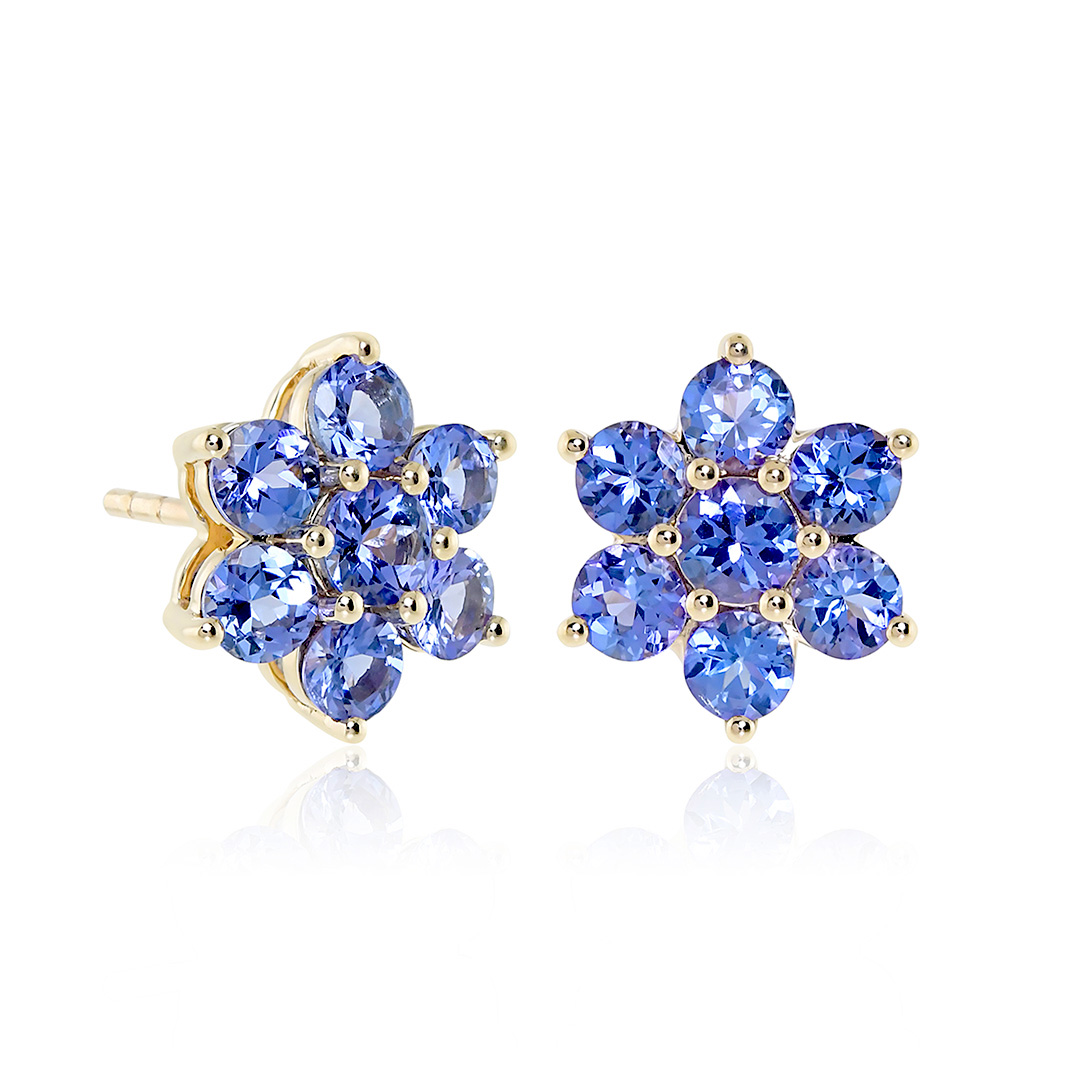 Exquisite Tanzanite Aurora Earrings for Women – Elegant Jewelry Gift for Weddings, Parties & Special Occasions