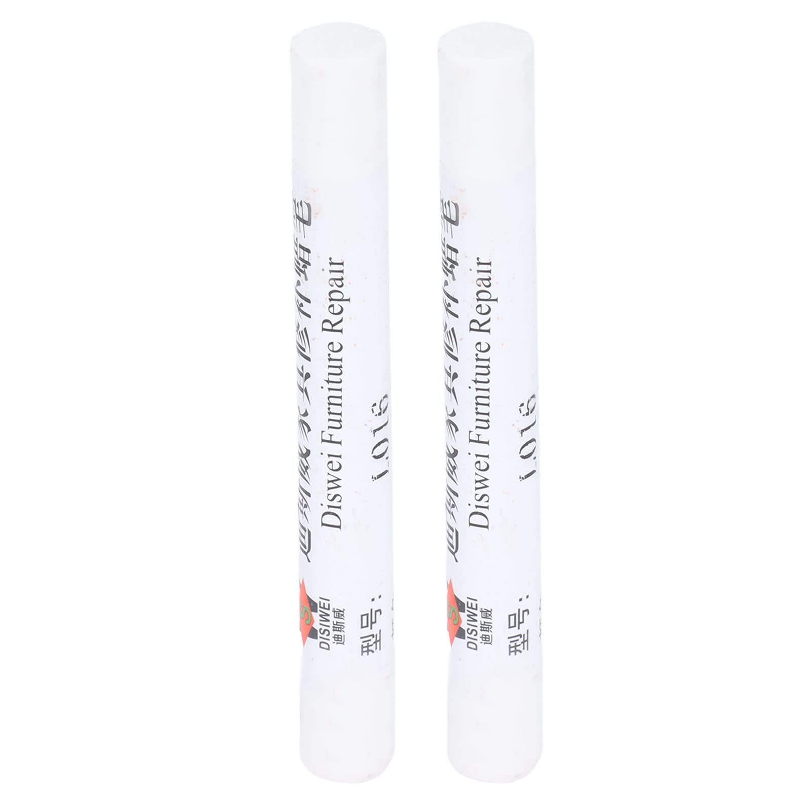 2-Pack Furniture Repair Crayons - Wood Scratch Repair Kit for Floors & Furniture | Compact Paint Pen Covers Scratches on Wood Surfaces | Perfect for Home, Office & Rental Property Maintenance (White)