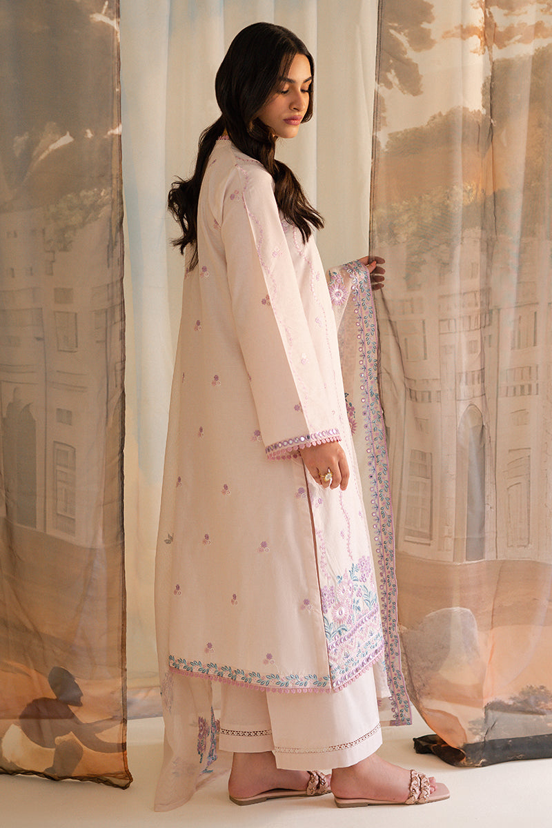 Elegant Hushed Violet 3-Piece Lawn Embroidered Suit for Women - Perfect for Weddings, Parties & Special Occasions