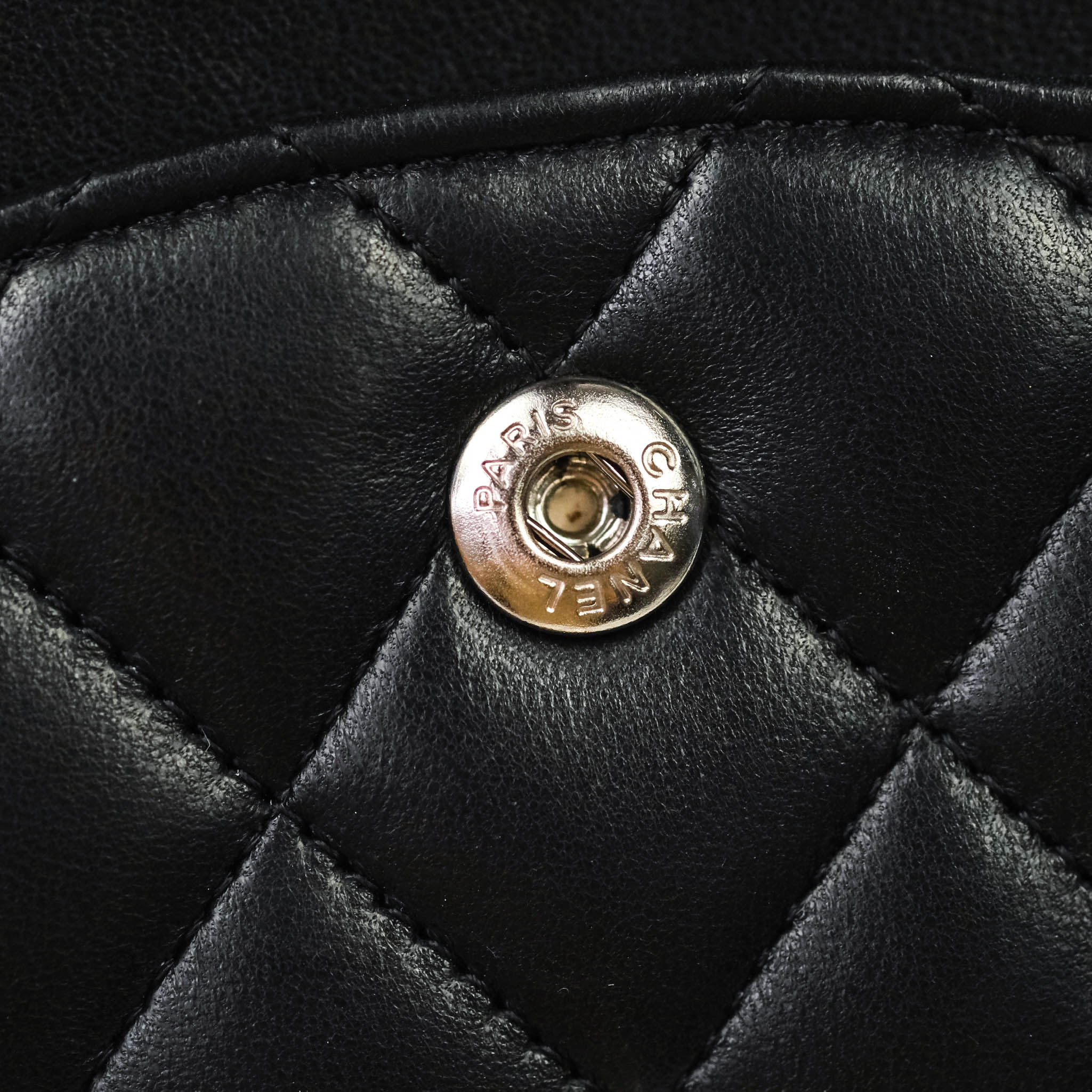 Chanel Classic Medium Double Flap Bag Black Lambskin Leather with Silver Hardware - Luxury Handbag for Women, Perfect for Date Night & Special Occasions