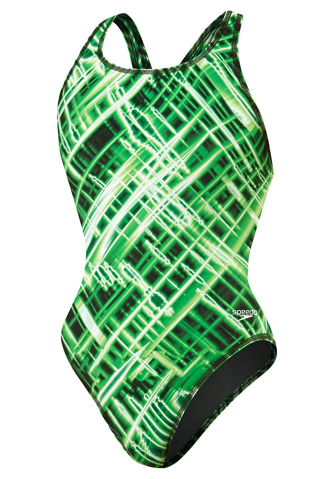 Speedo Crystal Flash PowerPlus Drop Back Women's Competition Swimsuit - High-Performance Racing Suit for Female Swimmers - Ideal for Lap Swimming, Swim Meets & Training
