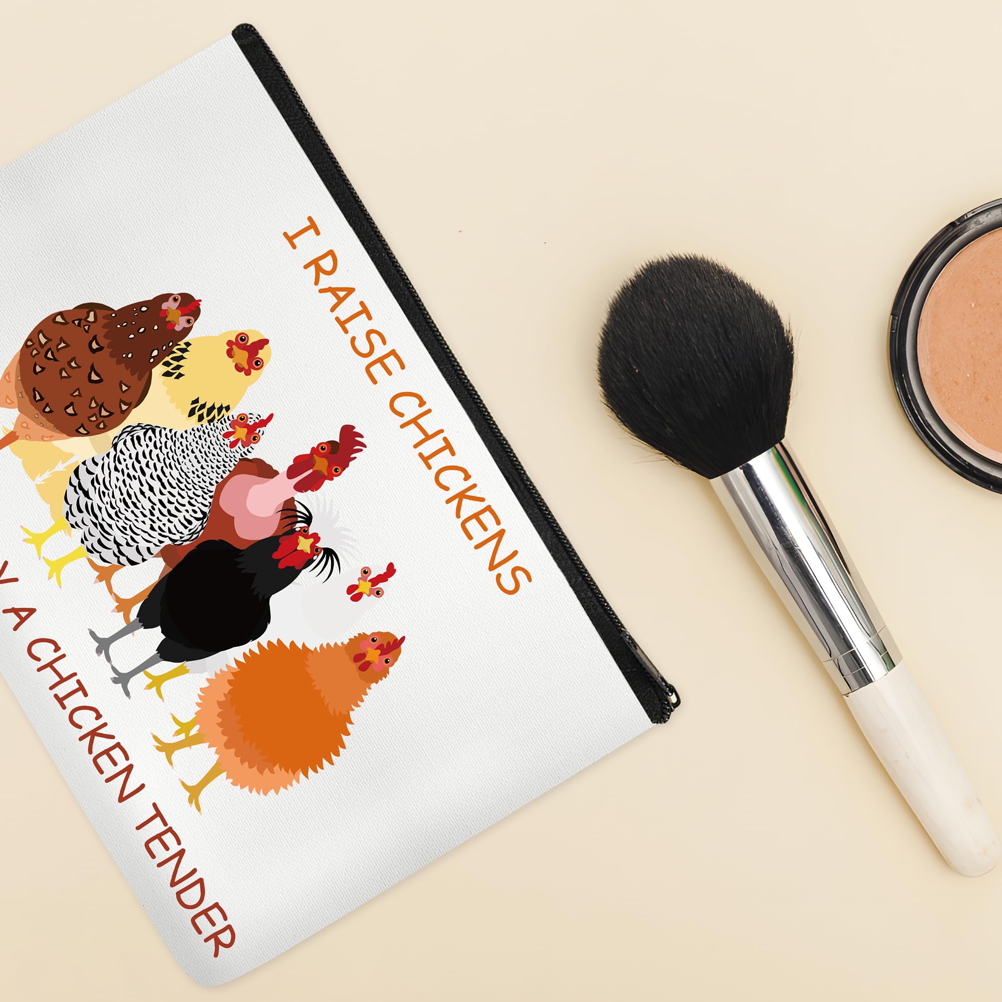 Funny Chicken Makeup Bag - Cute Farm Animal Cosmetic Pouch for Women | Waterproof Travel Toiletry Bag with Zipper | Perfect Gift for Chicken Lovers & Besties | Great for Travel, Gym, and Daily Makeup Storage
