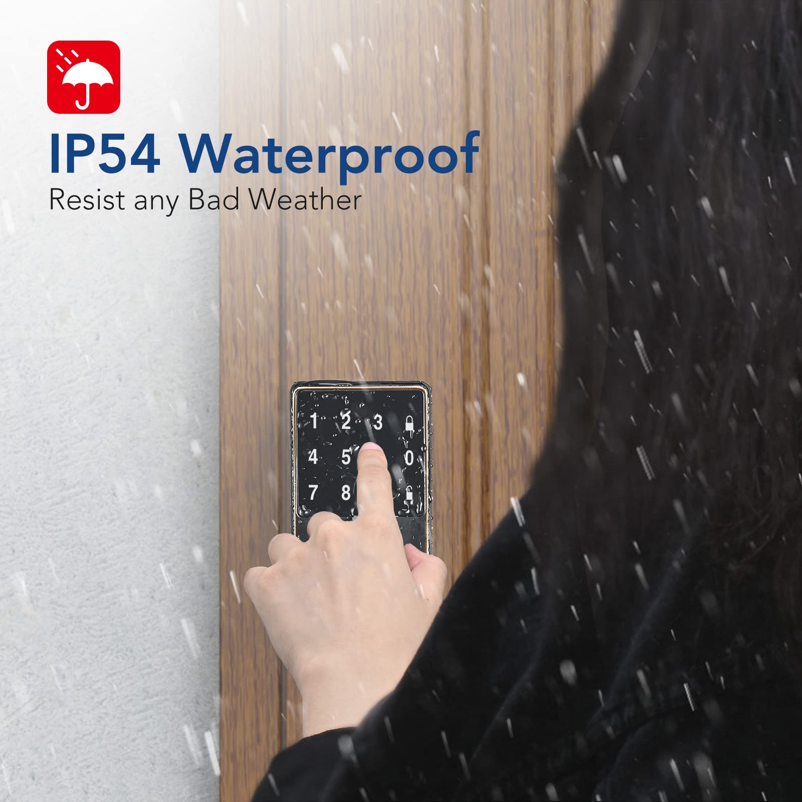 Smart Bluetooth Door Lock - Keyless Entry Touchscreen Keypad, Easy Installation, App Control & Multi-User Codes, Waterproof Electronic Deadbolt for Enhanced Home Security | Perfect for Front Doors, Apartments & Vacation Rentals