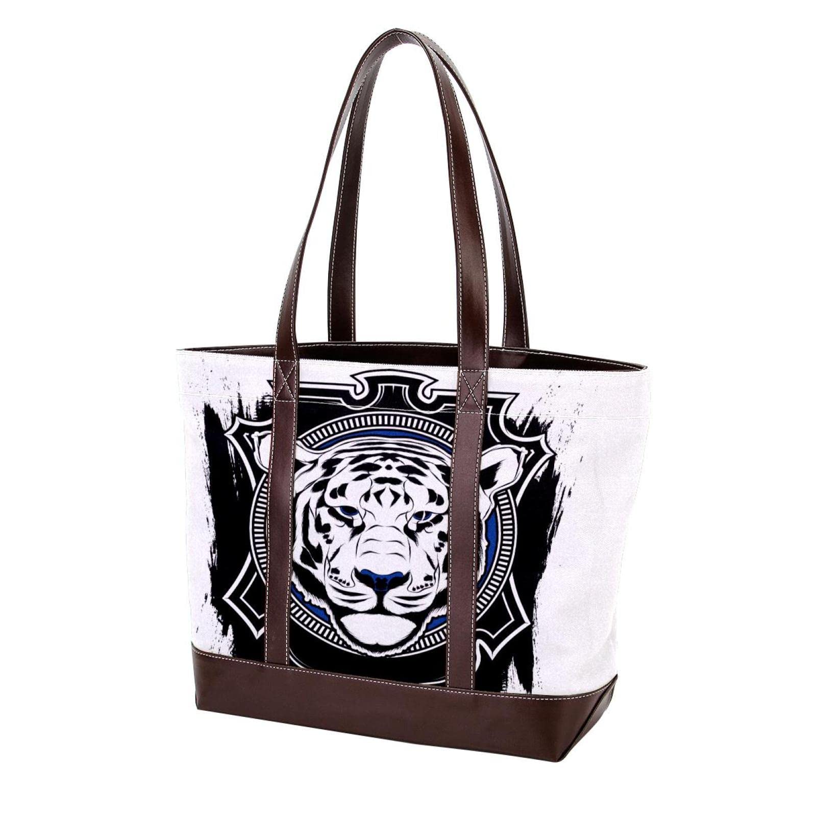 Stylish Grimace Tote Bags for Women - Large Leather & Canvas Shoulder Purses, Top Handle Satchel Hobo Handbags - Perfect for Work, Travel & Shopping