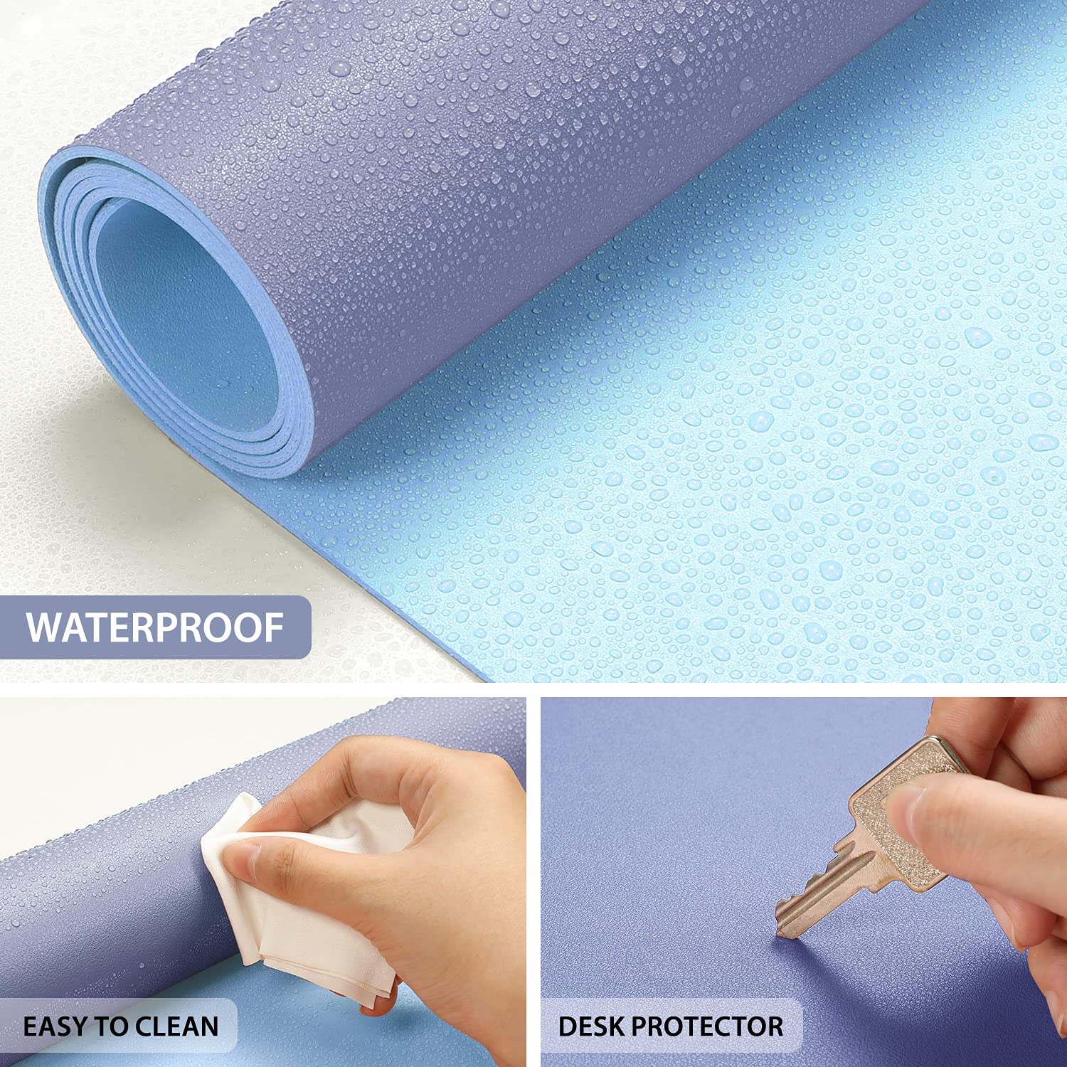 AFRITEE Large Waterproof PU Leather Desk Mat - 31.5