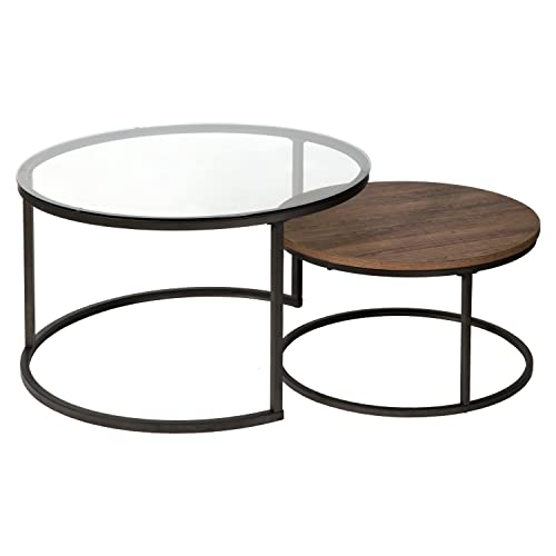 Rustic Oak/Gunmetal/Clear Glass
