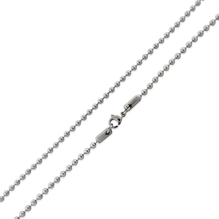 3MM Stainless Steel Bead Chain Necklace for Women - Durable Fashion Jewelry for Everyday Wear, Gift Giving & Special Occasions