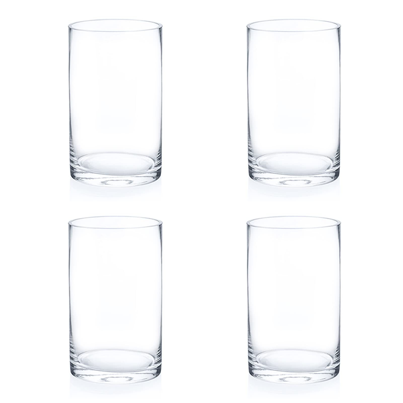 Enova Floral Clear Glass Flower Vase - 6