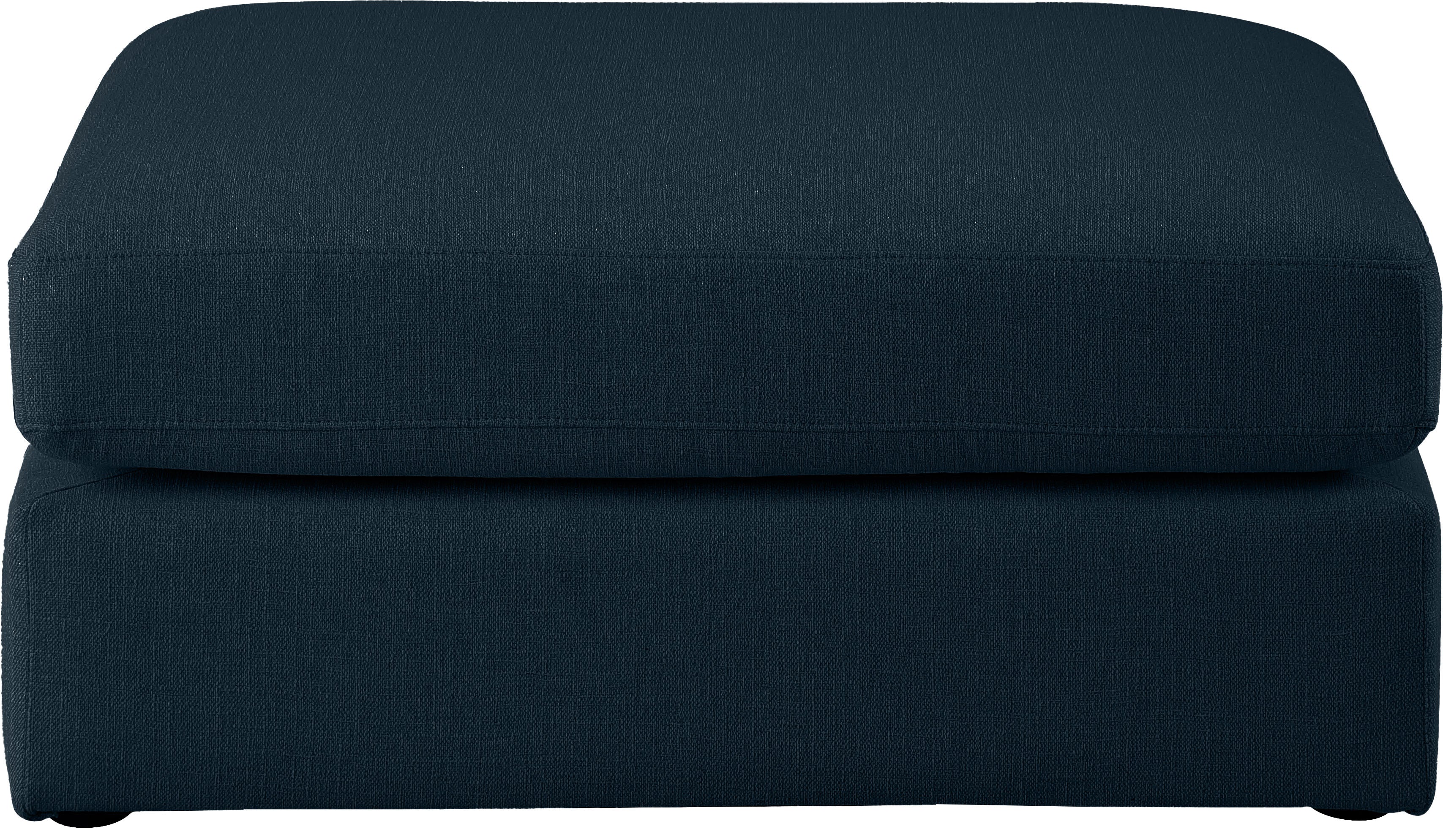 Beckham Durable Linen Textured Fabric Ottoman Footrest - Perfect for Living Room, Bedroom & Home Decor