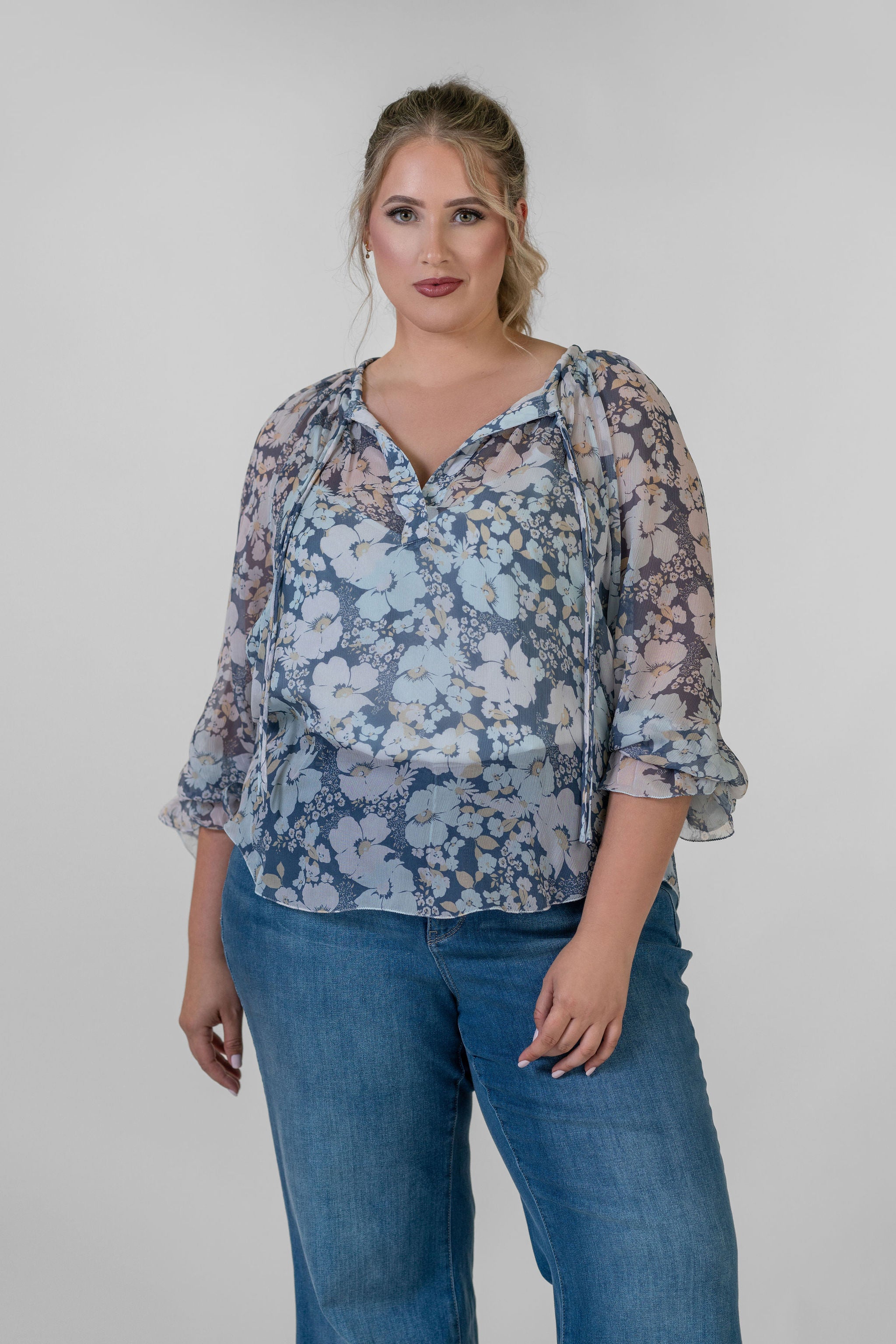 BRIGITTA Women's Long Sleeve Silk Blouse - Elegant & Comfortable Silk Shirt for Work, Party & Casual Wear