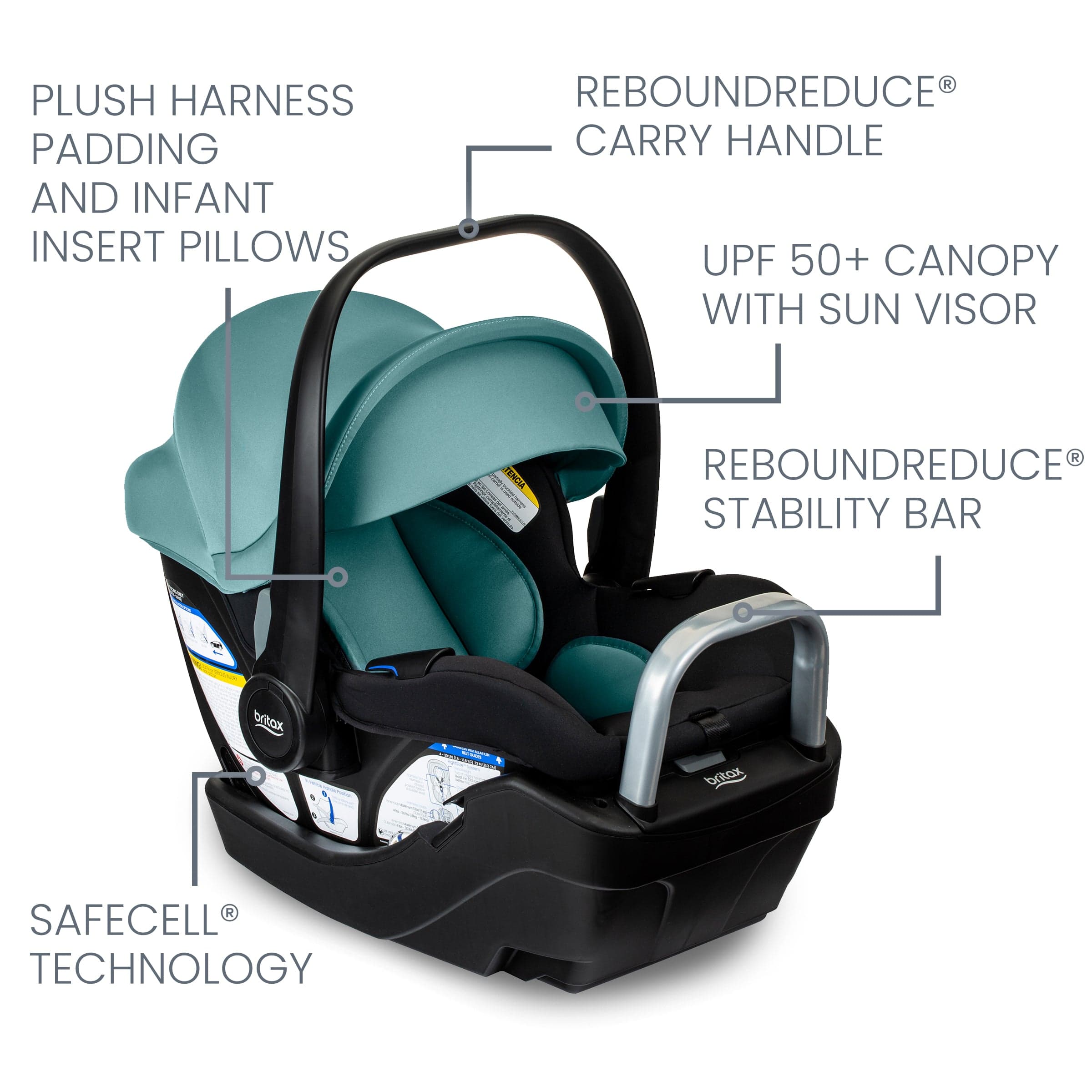 Britax Willow S Infant Car Seat with Alpine Base - Lightweight & Safe Baby Carrier for Newborns 0-35 lbs - Perfect for Travel, Shopping & Daily Commutes
