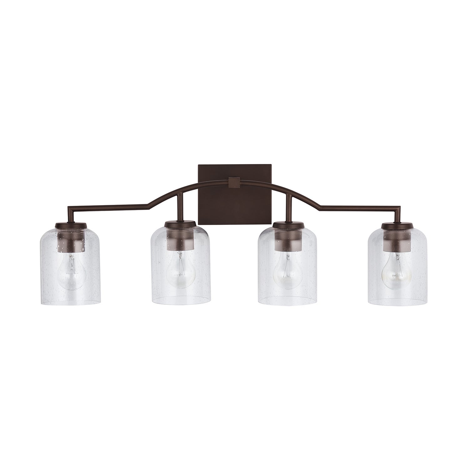 Capital Lighting Four Light Vanity Bathroom Fixture - Modern LED Mirror Light for Makeup & Shaving - Perfect for Bathroom, Dressing Room & Salon Use