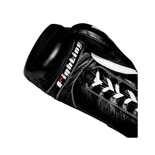 Fighting Certified Pro Fight Gloves - Professional Lace-Up Boxing Gloves for Competition, Sparring, Training & Heavy Bag Work | Ideal for MMA, Muay Thai & Boxing Gyms