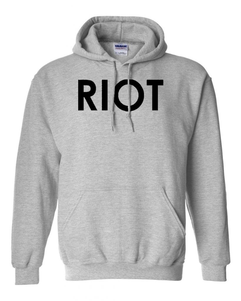 Riot Funny TV Super Soft Sweatshirt Hoodie - Cozy Pullover for Casual Wear, Lounge & Street Style