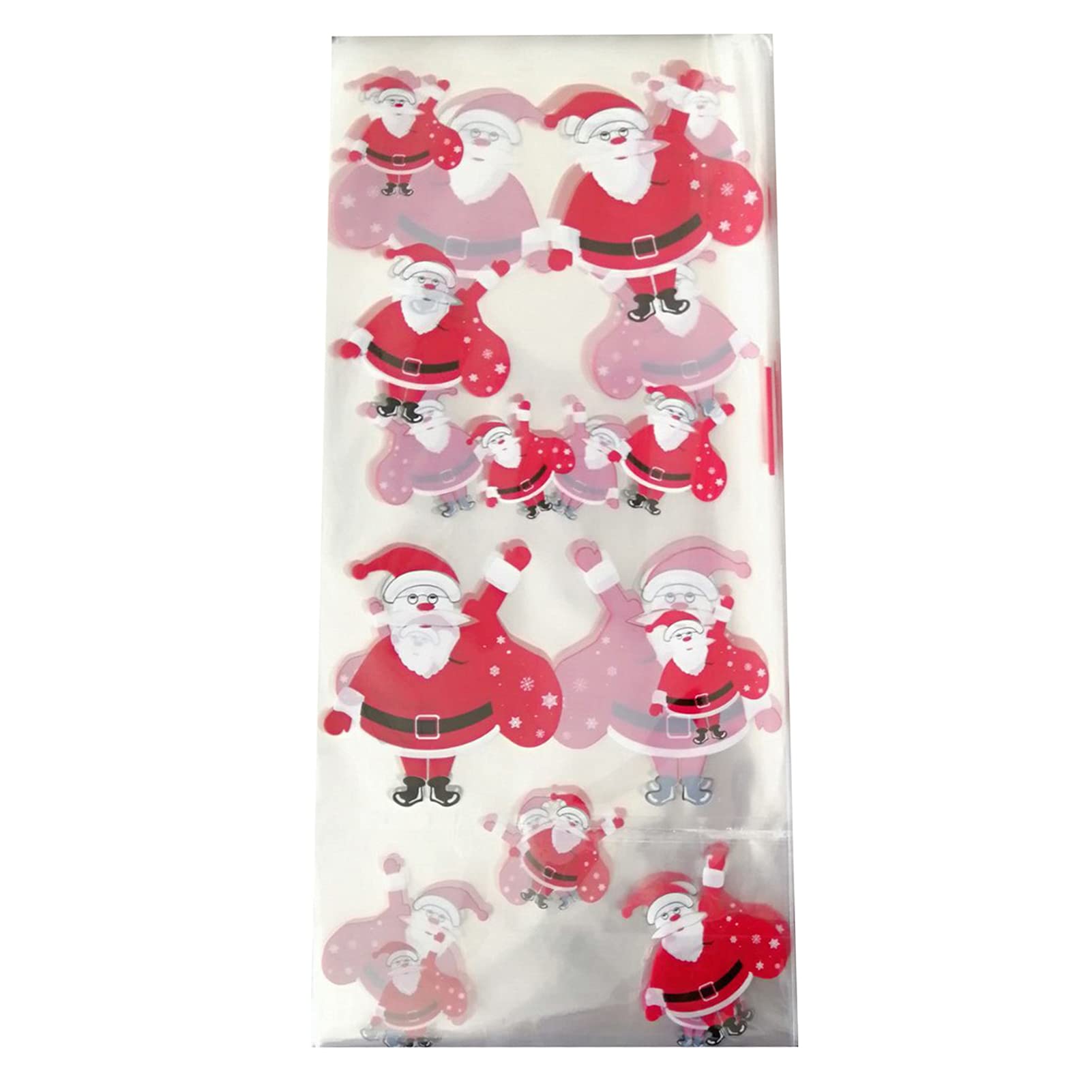 NUZYZ 100Pcs Christmas Party Decorations Set - Printed Santa Claus Candy Bags, Holiday Ornaments & Gift Bags for Xmas Tree Decor, Home Party, Office Celebration and Festive Gift Giving