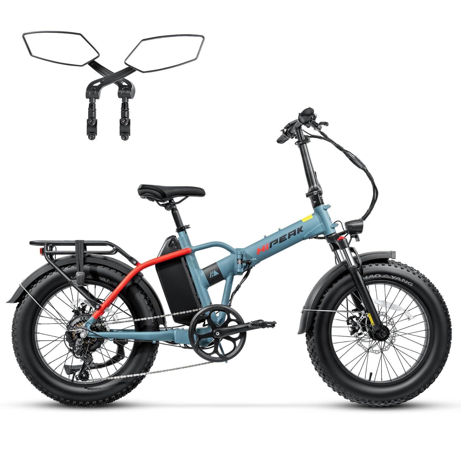 Hipeak 750W 48V Electric Bike for Adults - 60 Mile Range, 25MPH Speed, 20