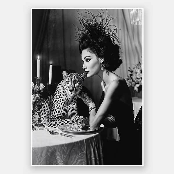 Feline Couture Unframed Art Print - Cat Lover Wall Decor for Home, Office & Gifts - Perfect for Living Room, Bedroom & Nursery