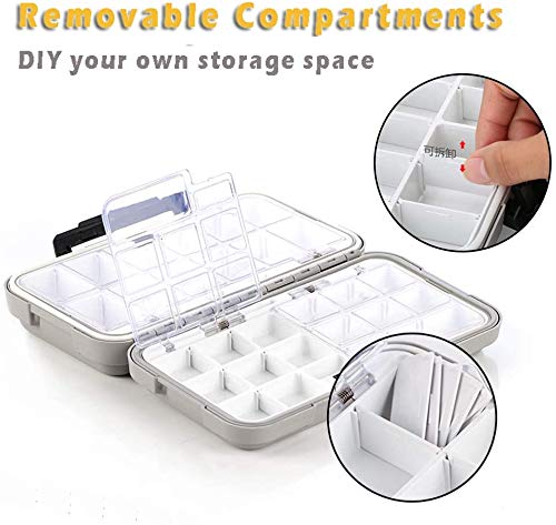 Waterproof Portable Fishing Tackle Box Organizer - Plastic Storage Box for Lures, Hooks, Trout Gear & Jewelry - Compact Utility Box for Fishing, Camping & Outdoor Adventures