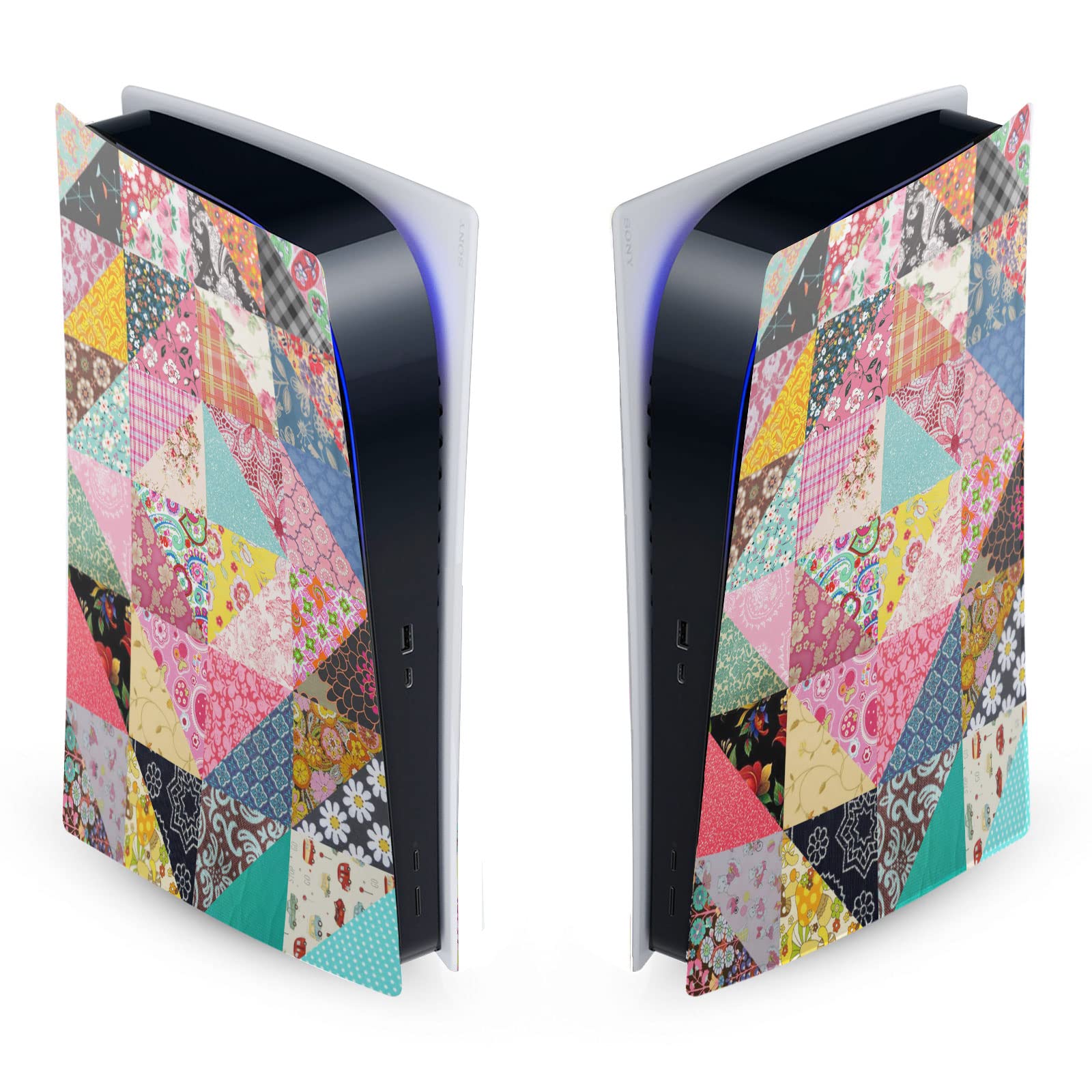 PS5 Digital Edition Vinyl Skin Cover - Rachel Caldwell Quilt Art Design | Gaming Decoration & Protection