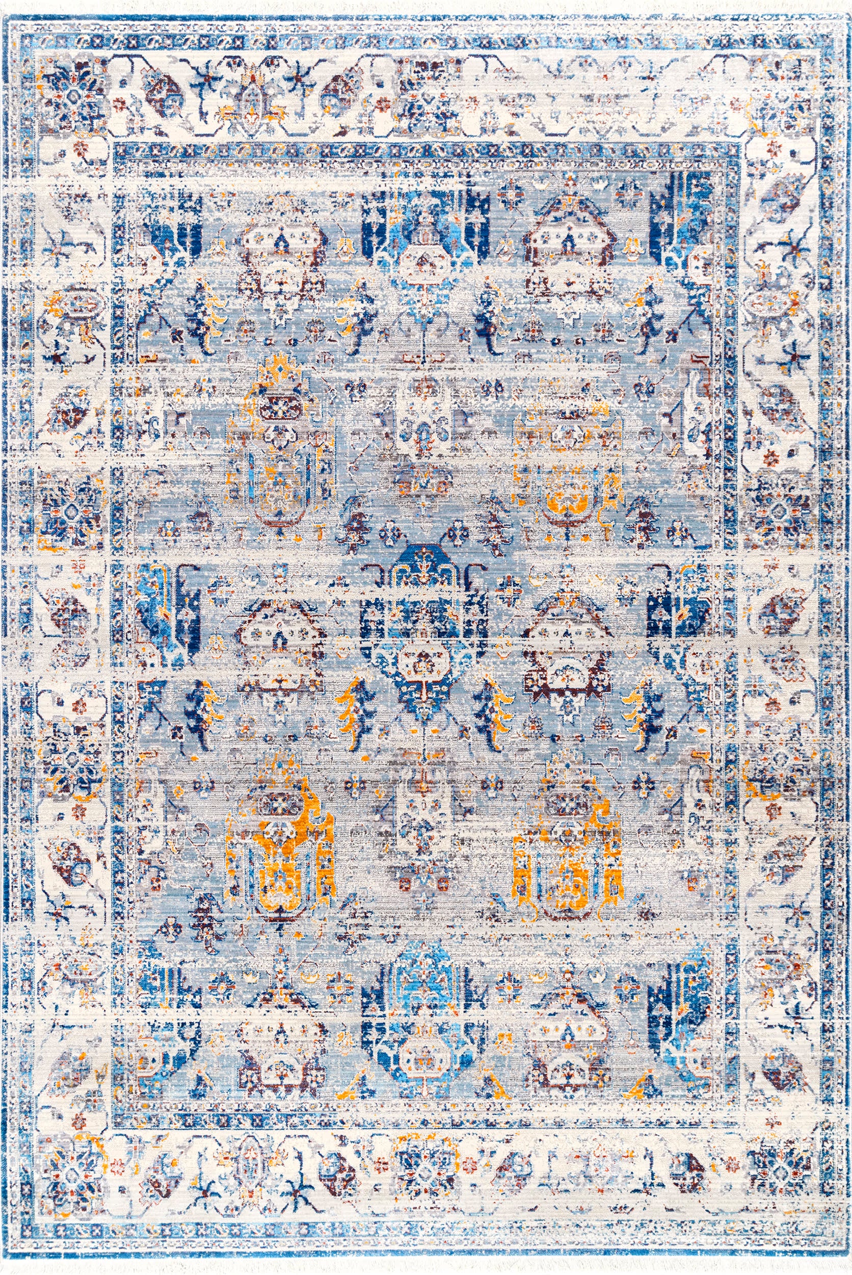 Stylish Citronite Fringe Area Rug in Grey - Soft Bohemian Decor for Living Room, Bedroom & Dorm