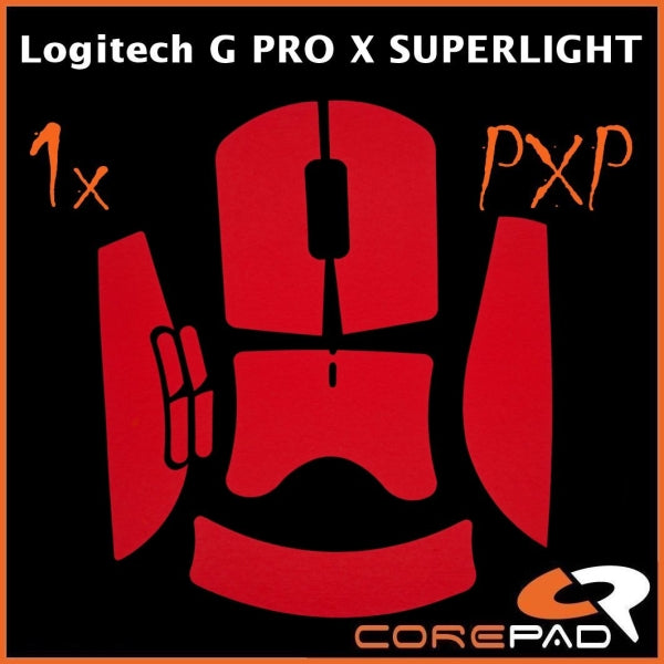 Corepad PXP Grips for Logitech G Pro X Superlight & Superlight 2 - Premium Mouse Grip Tape for Enhanced Gaming Control - Perfect for FPS, MOBA & Esports Players