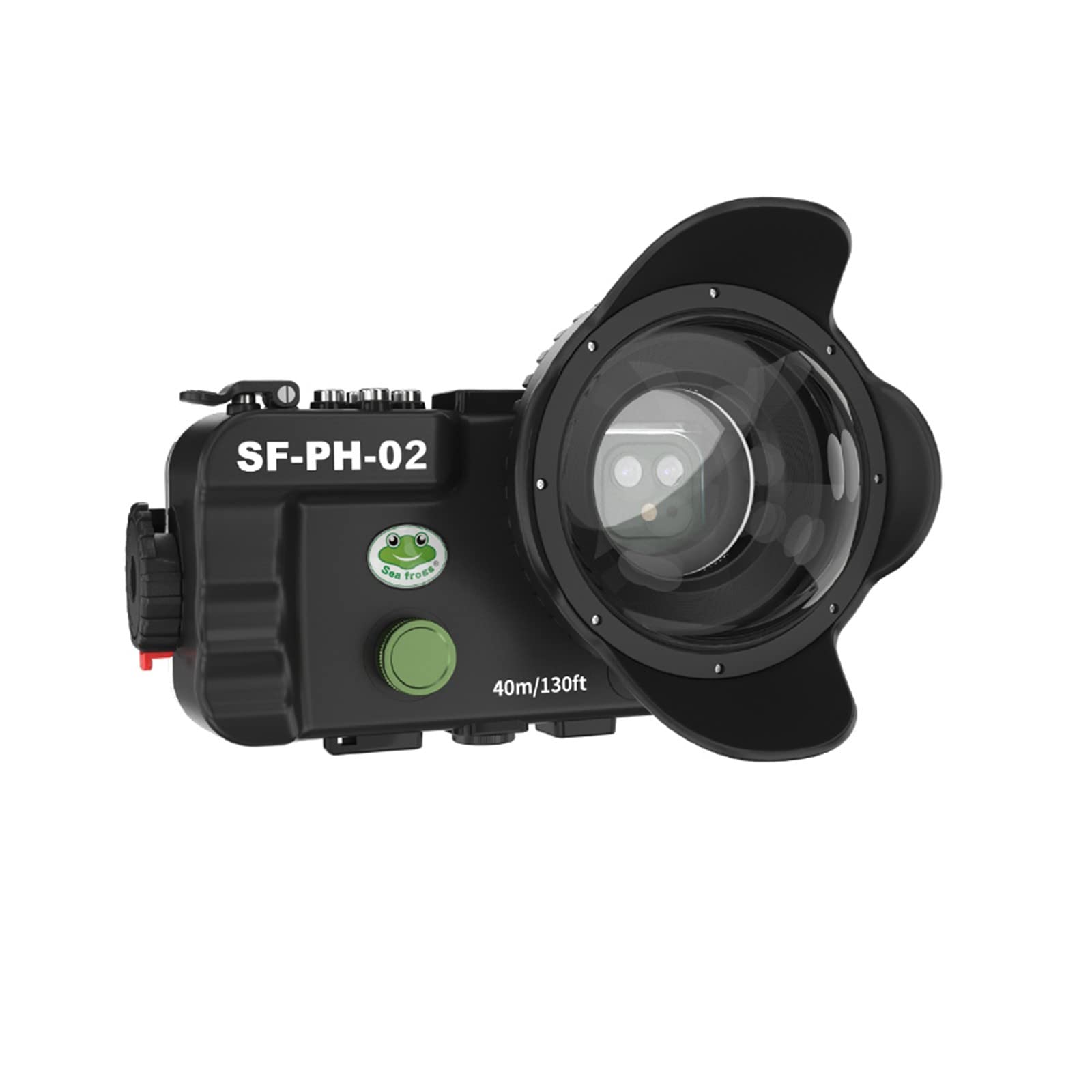 Seafrogs 40m/130ft Underwater Scuba Housing with Dome Port Kit - Waterproof Diving Case for iPhone 12/13 Series (Pro, Pro Max, Mini) - Access Camera Controls & Vacuum System - Perfect for Scuba Diving, Snorkeling, and Underwater Photography