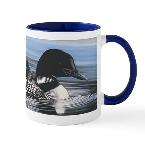 White/Navy Inside - Common Loon Mug