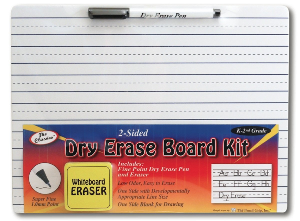 The Pencil Grip Whiteboard Kit with Dry Erase Markers & Eraser - 12