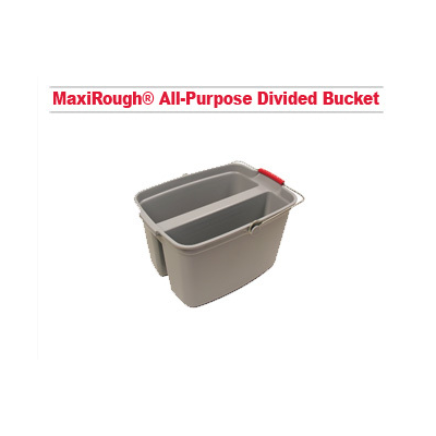 MaxiRough® 19 Qt Divided Bucket - Heavy Duty Multi-Compartment Storage Container for Organizing Tools, Cleaning Supplies & Household Items - Perfect for Garage, Workshop, and Home Organization