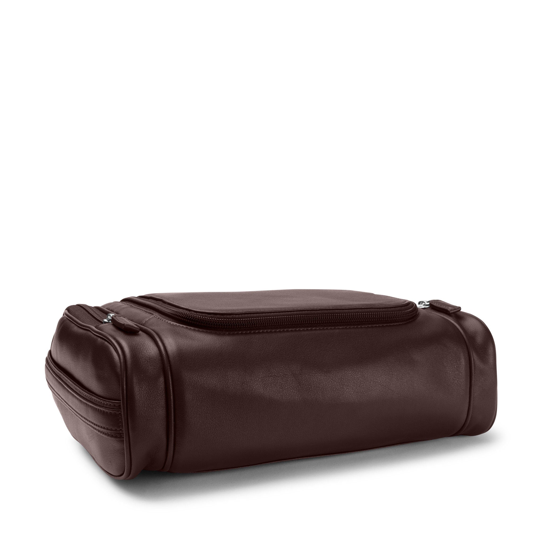 Premium Hanging Toiletry Bag for Travel - Waterproof Brown Leather Cosmetic Organizer with Multiple Pockets | Perfect for Camping, Gym & Business Trips