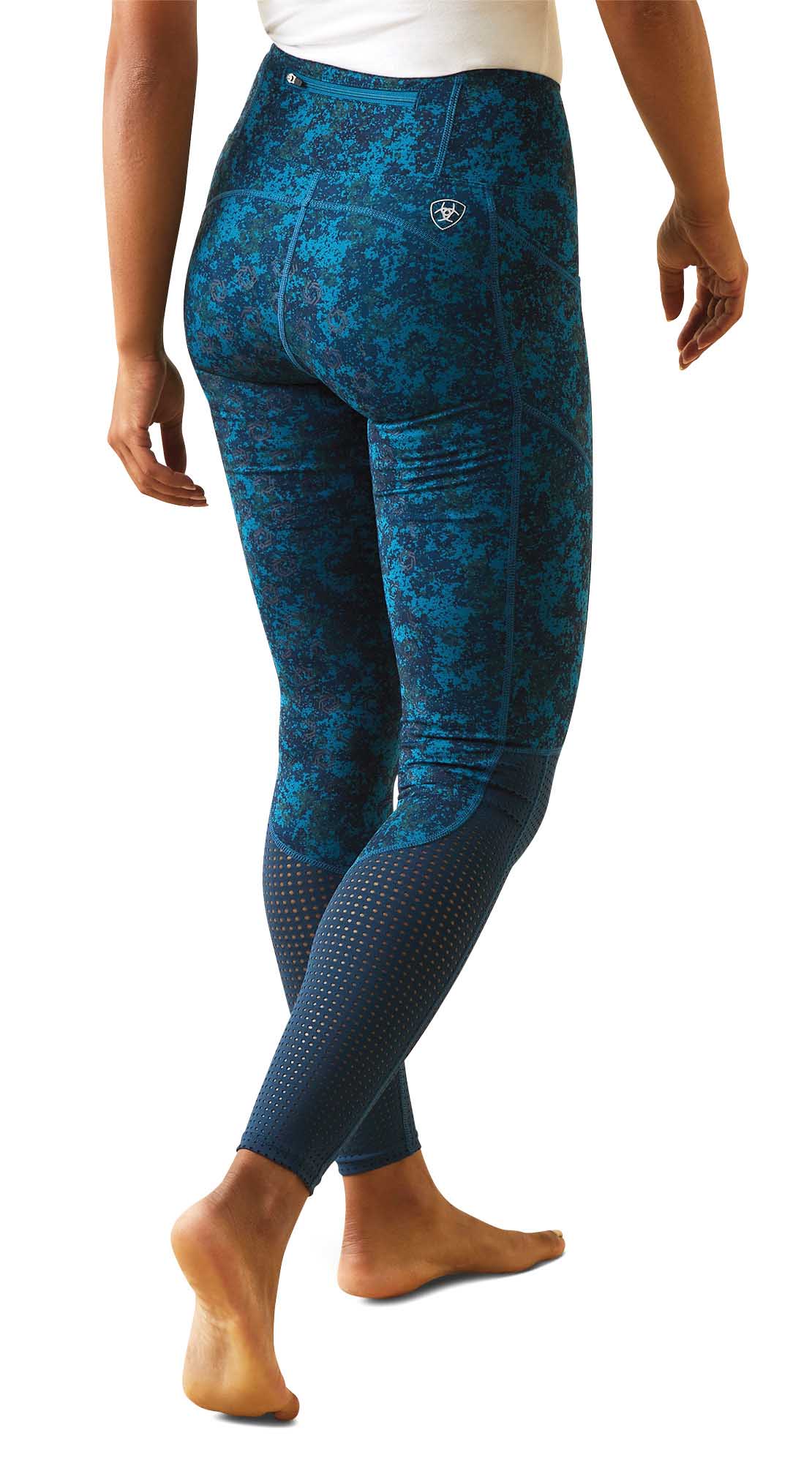 Ariat Eos Full Seat Riding Tight - Deep Petroleum Camo Equestrian Breeches for Women | Comfortable Horse Riding Pants for Training & Competition