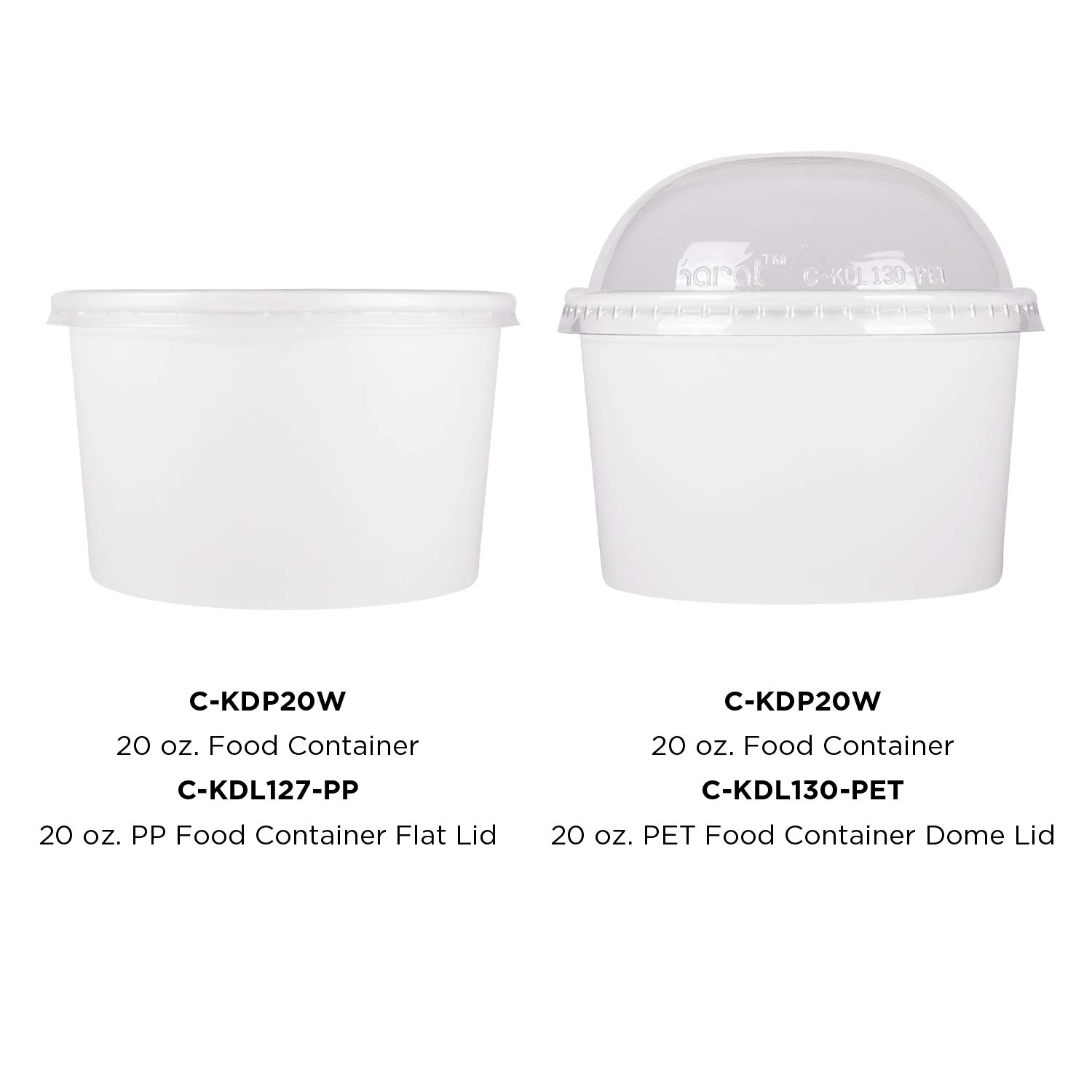 20oz (600 ct) White Paper Soup Bowls - Disposable Hot & Cold Food Containers for Soup, Noodles, Pasta, Snacks - Perfect for Restaurants, Catering, Parties, and Takeout (C-KDP20W)