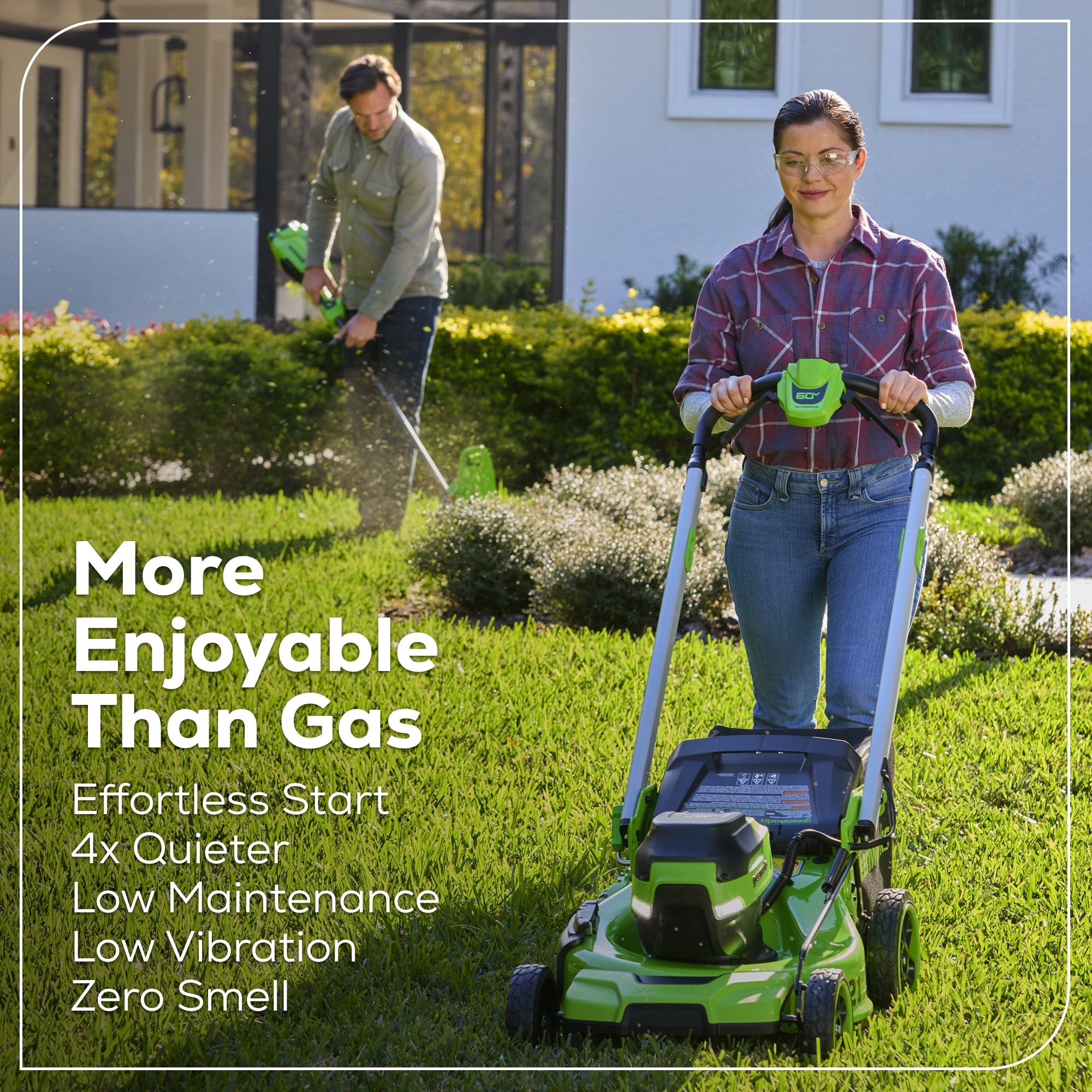 60V 21-Inch Cordless Self-Propelled Lawn Mower with Dual Blades - Includes (1) 8Ah Battery & 6A Fast Charger - Perfect for Large Yards and Tough Grass Cutting