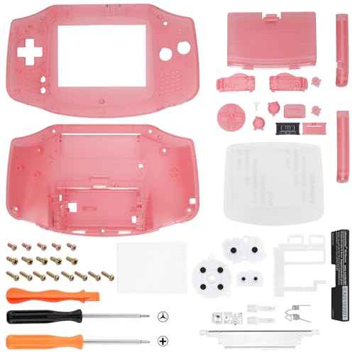 Clear Cherry Pink & White