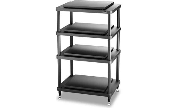 Premium Solidsteel S5 Series Audio Rack - High-End HiFi Equipment Stand for Turntables & Speakers (Black) - Perfect for Home Theater & Audiophile Setups