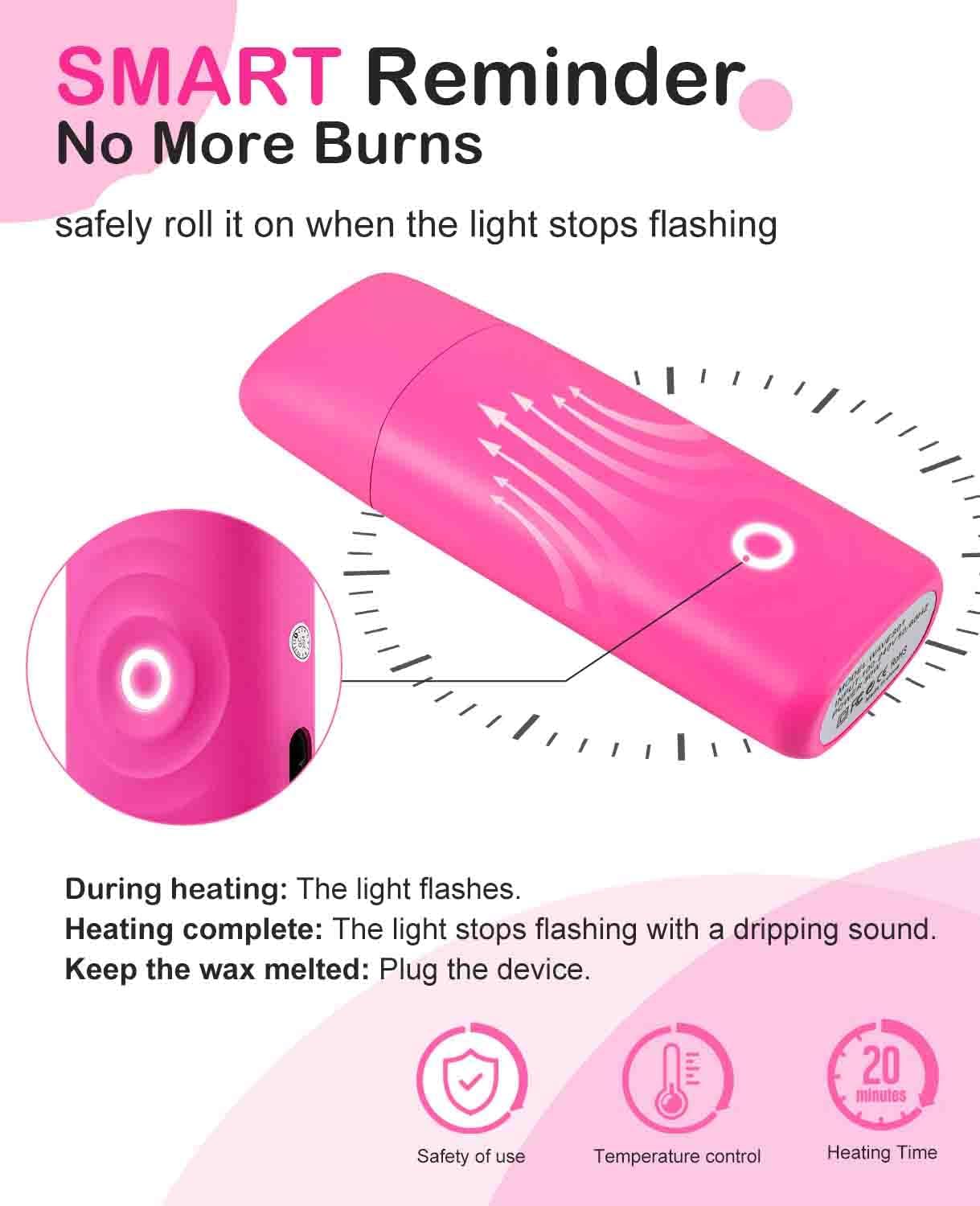 Smart Roll-On Wax Kit for Hair Removal - Home Waxing Kit for Women & Men, Beginner-Friendly & Easy to Use - Perfect for Legs, Arms, Bikini & Facial Hair at Home