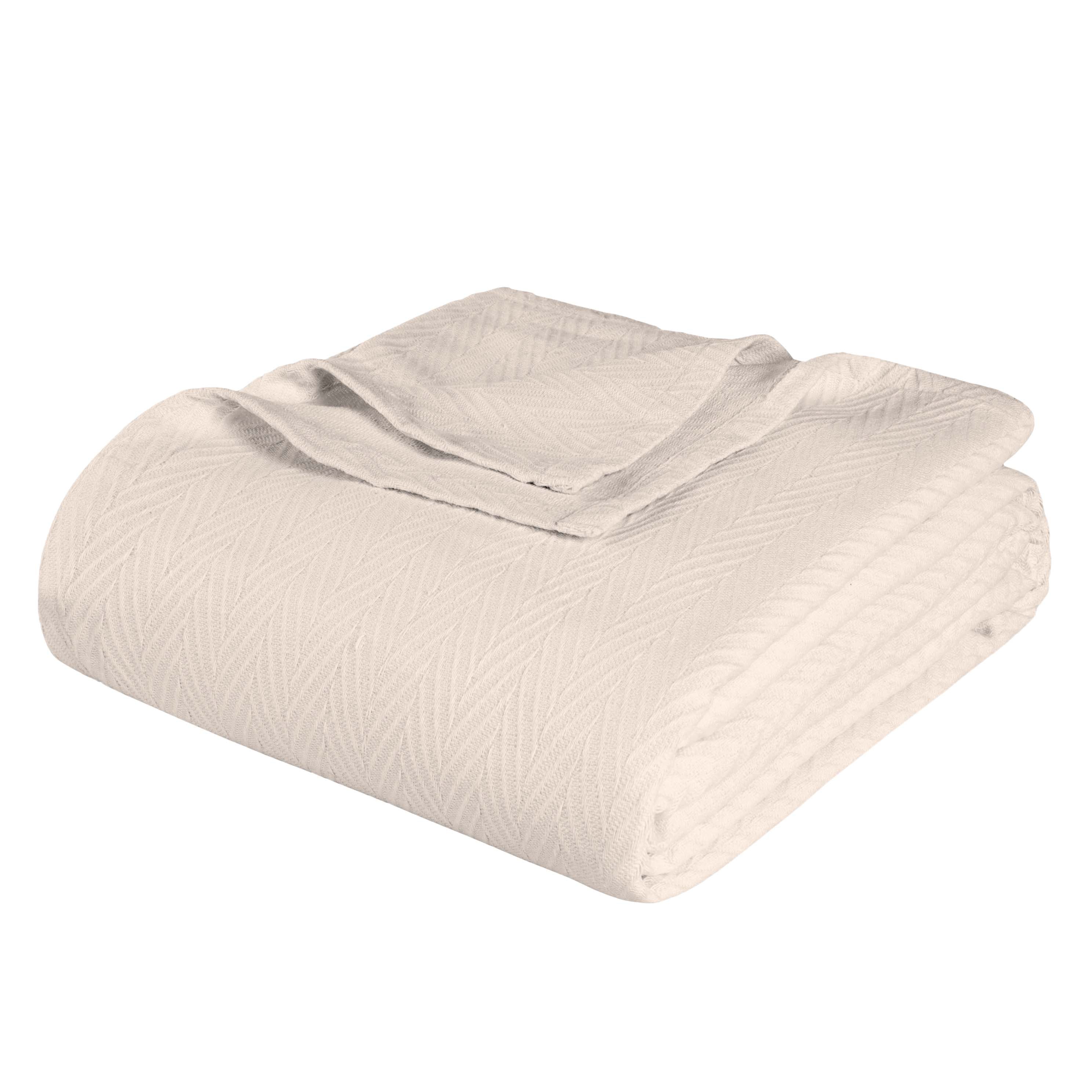 Soft All-Season Chevron Cotton Bed Blanket & Sofa Throw - Cozy Home Decor for Living Room, Bedroom, and Travel